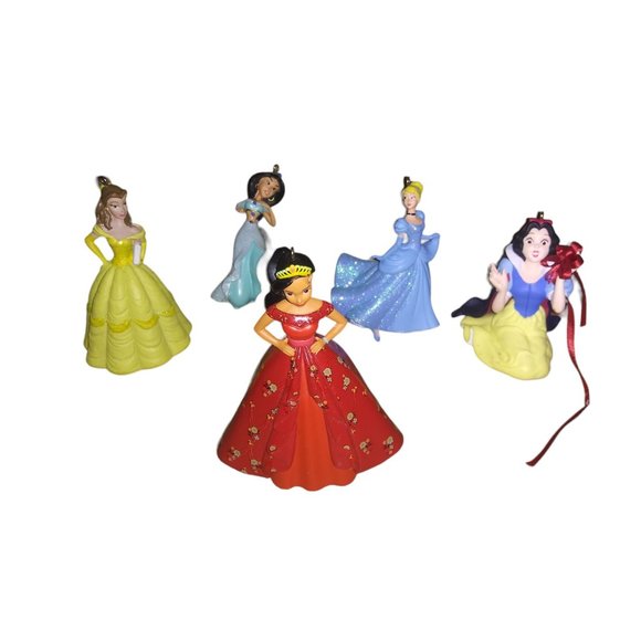 Disney Princess Christmas Ornaments Lot of 5 Belle Cinderella Snow White Ornamen - Picture 2 of 13